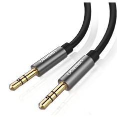 CABLU audio Ugreen, &quot;AV119&quot; stereo 3.5 mm jack (T) la 3.5 mm jack (T), 5m, conectori auriti, negru &quot;10737&quot; (timbru verde 0.18 lei) - 6957303817375