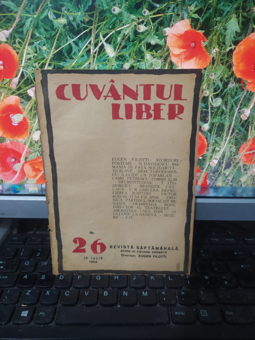 Cuv&acirc;ntul liber, seria II, anul I, nr. 26, 19 iulie 1924, București, 183