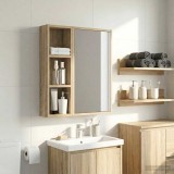vidaXL Dulap de perete pentru baie Stejar Sonoma 20 x 10 x 60,5 cm 889289