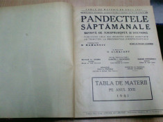 PANDECTELE SAPTAMANALE - 1941 foto