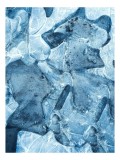 Tablou Canvas, "Ghețuri abstracte &icirc;n albastru cristal", &Icirc;nghețat, Translucid, Abstracție, Textură, Strălucitor, Rece, Forme, Etalează, Liniștit, Crăpă