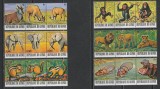 Guinea 1977 - Animale pe Cale de Disparitie Fundal Argintiu 6v MNH, Nestampilat