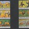 Guinea 1977 - Animale pe Cale de Disparitie Fundal Argintiu 6v MNH