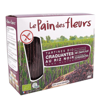 Tartine Crocante Bio cu Orez Negru Fara Gluten Le Pain Des Fleurs 150gr foto