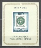 Iugoslavia.1966 100 ani marca postala-Bl. SI.170