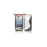 HUSA SILICON S-LINE APPLE IPHONE 5 NEGRU/TRANSPARENT