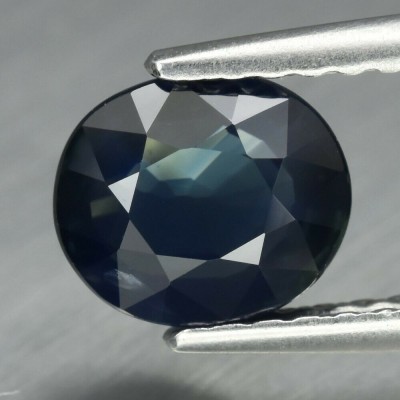 ~ SAFIR NATURAL verde-albastru SUPERB - 1,18 ct. Certificat de Autenticitate ! ! foto