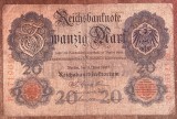 B11 36 - Bancnota foarte veche - Germania - 20 marci - 1907
