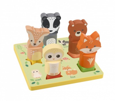 Puzzle 3D cu animale, Orange Tree Toys foto
