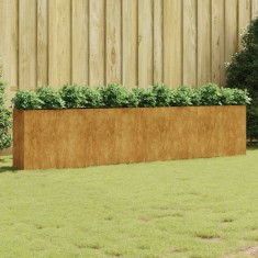 vidaXL Strat &icirc;nălțat de grădină, 360x40x80 cm, oțel corten 824529