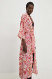 Cumpara ieftin Answear Lab kimono culoarea roz, oversize, modelator