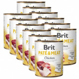 Cumpara ieftin Conservă Brit Pat&eacute; &amp;amp; carne de pui 12 x 800 g