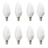 Set 8 Becuri LED Drimus E14 6W lumina rece DL-6062