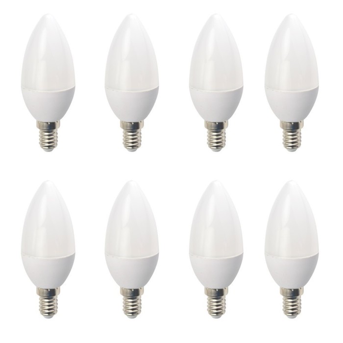 Set 8 Becuri LED Drimus E14 6W lumina rece DL-6062