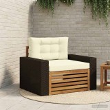 vidaXL Canapea Medie pentru Exterior Lemn Solid de Acacia natural 3438949