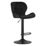 Scaun de bucatarie/bar, Artool, West, rotativ, catifea, negru, 46x48.5x90-111 cm