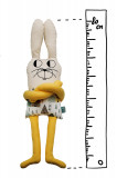 Papusa perna hand made pentru copii Iepurasul Pat 80 cm, TIKNIK