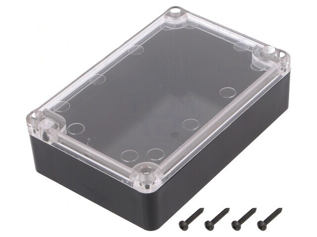 Carcasă universală ABS neagră 80x120x36mm