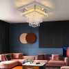 Candelabru LED Alberico Patrat, 19W, Lumina Rece/Calda/Neutra, Cristal, Crom Lucios, Alessandro DESIGN