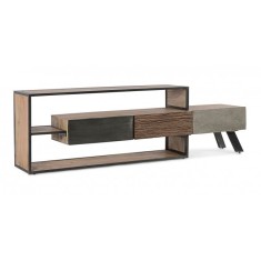 Comoda TV 3 sertare lemn maro Manchester 195x38x60 cm