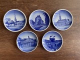 Set de cinci farfurioare de colectie din portelan fin danez ROYAL COPENHAGEN (8), Decorative