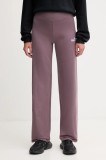 Puma pantaloni de trening culoarea maro, uni, 682429
