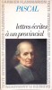 LETTRES ECRITES A UN PROVINCIAL-PASCAL-271659