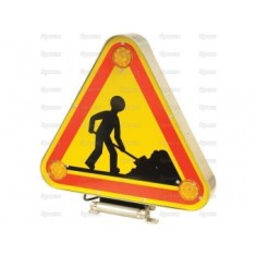 Triunghi LED cu avertizare lucrari trafic