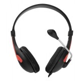 Casti cu microfon Esperanza Rooster rosu pentru gaming conexiune jack 2 x 3.5 separat microfon si separat casca, ajustabile, flexibile