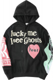 Z Lucky Me I See Ghosts Hoodie Hip Hop Hooded Negru Mare, Oem