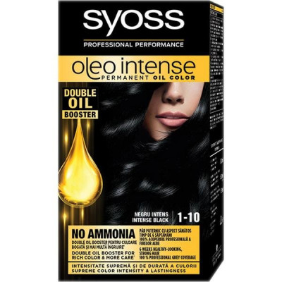 Vopsea de par, Syoss Oleo Intense, 1-10 Negru Intens foto