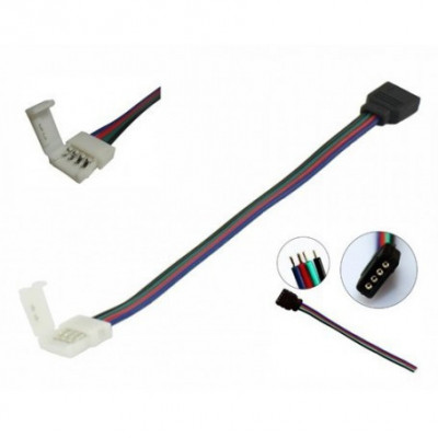 Conector RGB Click la conexiune mama cu 4 canale de 10 mm foto