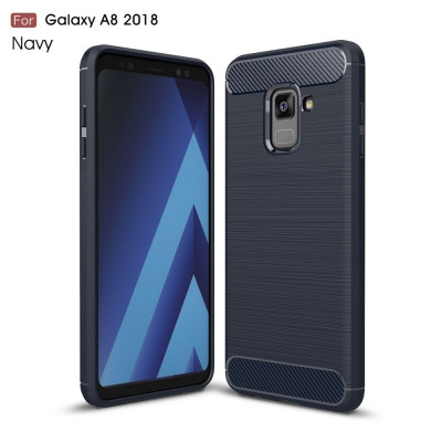 Husa Pentru SAMSUNG Galaxy A5 2018 / A8 2018 - Luxury Carbon TSS, Bleumarin foto