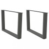 VidaXL Picioare pentru măsuță de cafea &icirc;n formă de V, 2 buc., antracit, 70x(42-43,3) cm, oțel 4012638