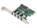 Card Extensie PCIe USB 3.0 x4 PnP și Hot Swap