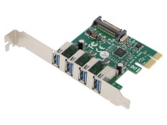 Card Extensie PCIe USB 3.0 x4 PnP și Hot Swap