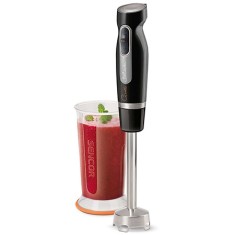 Blender de mana Sencor SHB 4359BK 600W, 2 viteze + Turbo, lame titan, pahar 0,7L, negru