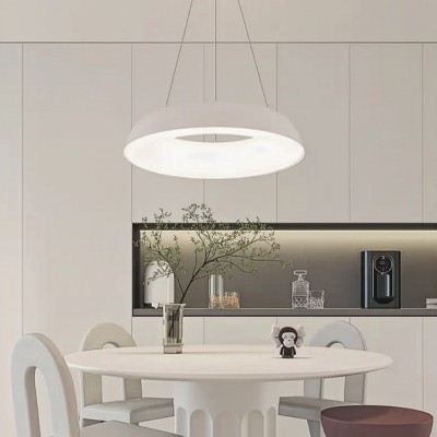 Lustra LED suspendata cu Telecomanda CHIARA, 74W, Lumina Rece/Calda/Neutra, Dimabila, Alb ModernLight Concept foto