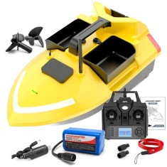 Barca Plantat , Nadit si Momit iUni V020, GPS, Carcasa fosforescenta, 3 cuve, 2kg, 500m, 12000mAh, 10km/h