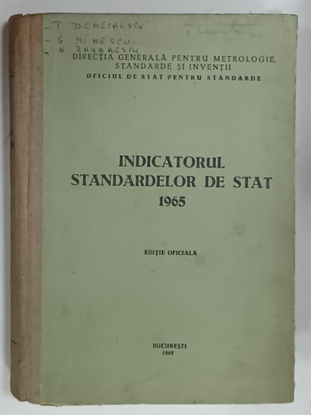 INDICATORUL STANDARDELOR DE STAT , 1965