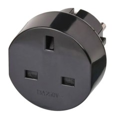 Adaptor priza Brennenstuhl GB, UK - EU Schuko, Negru foto