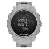 Ceas sport digital NORTH EDGE Vertico, fibra de carbon, cadran negru, altimetru, barometru, busola, termometru, pedometru, rezistent la apa 50M, barba