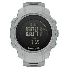 Ceas sport digital NORTH EDGE Vertico, fibra de carbon, cadran negru, altimetru, barometru, busola, termometru, pedometru, rezistent la apa 50M, barba