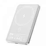 Baterie Externa Wireless BWOO P79, 5000mAh, 20W, PD + FQI, 1 x QI - 1 x USB-C, Gri
