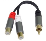 Adaptor audio RCA la 2 x RCA T-M 15cm, kjqqr-04, Oem