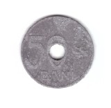 Moneda 50 bani 1921, circulata, uzata, curata