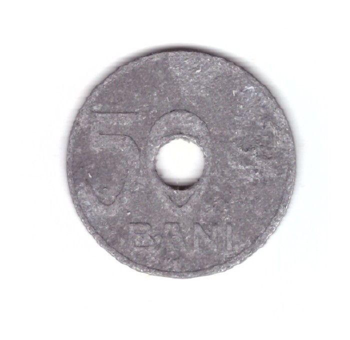 Moneda 50 bani 1921, circulata, uzata, curata