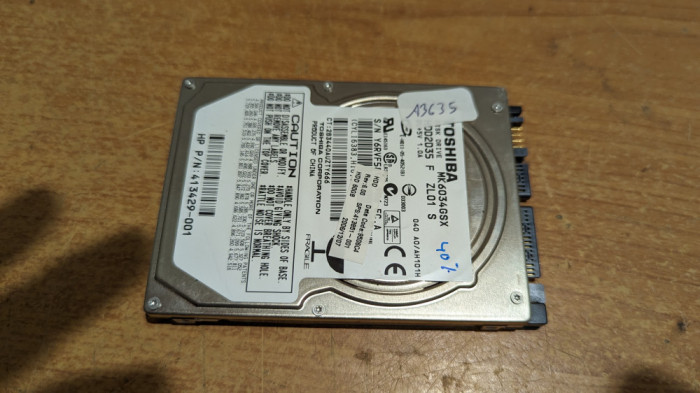 HDD Laptop 60Gb Sentinel 40% Sata