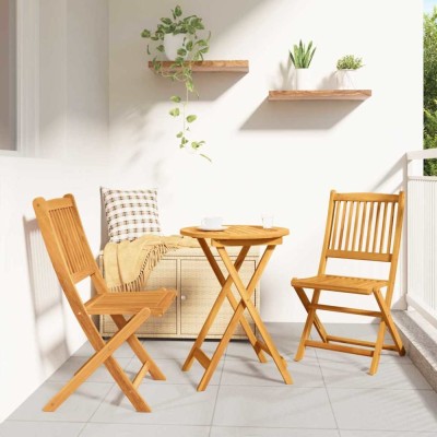 vidaXL Set Bistro de Grădină 3 pcs Maro lemn masiv de acacia 42000947 foto