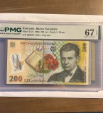 200 lei 2006 PMG67 UNC bancnota gradata